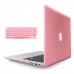 MacBook Air 11.6'' (Model : A1370 / A1465) - 2 in 1 Clear Pink Matte Soft-Touch Plastic Notebook Hard Case Cover & Silicone Keyboard Cover